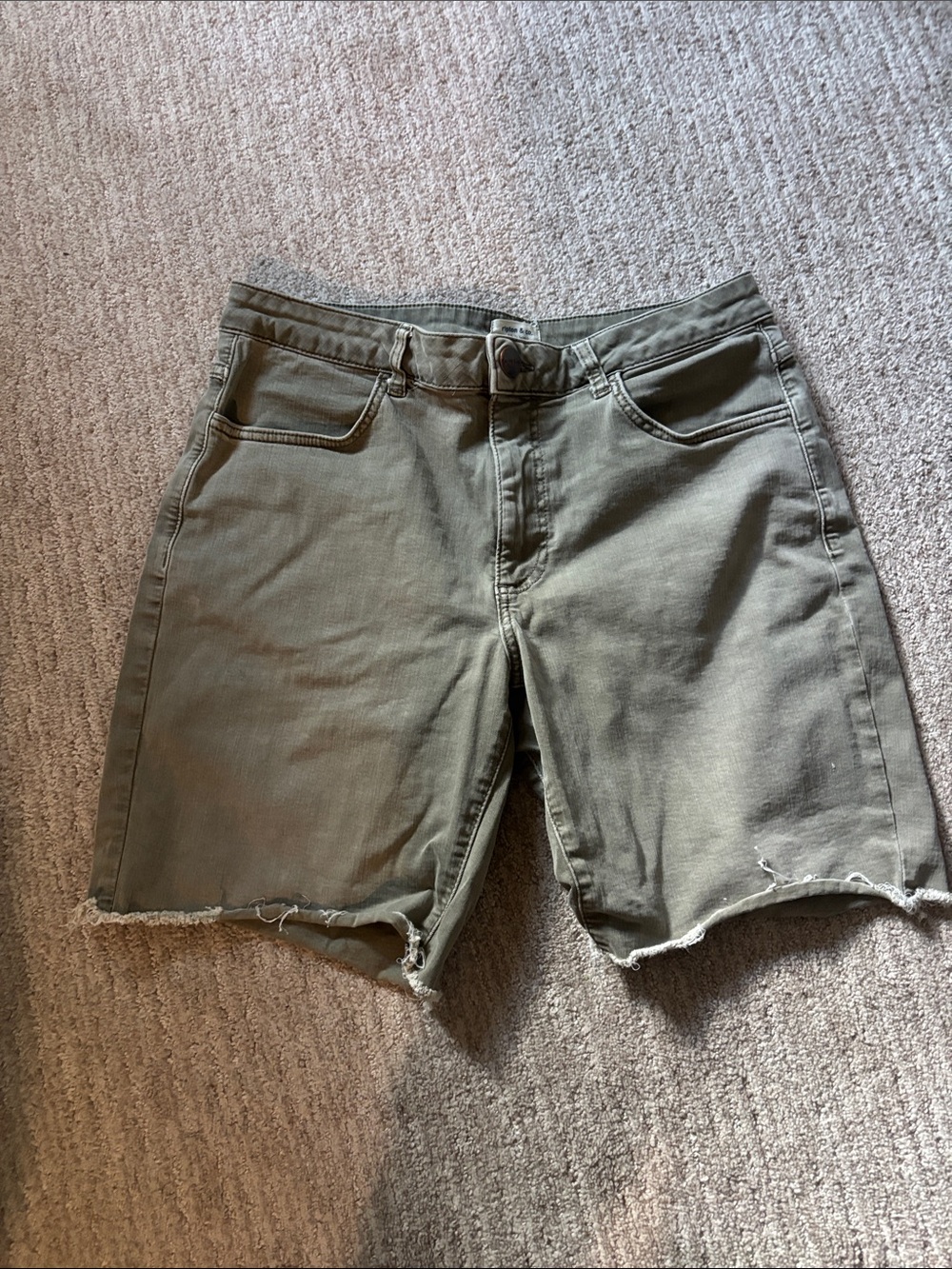 Men's Olive Green jorts ripton Cutoff Shorts